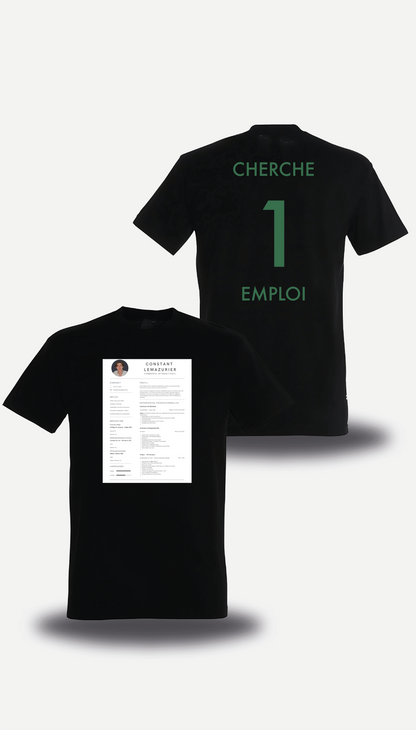 T-Shirt CV personnalisé - Cherche 1 Emploi