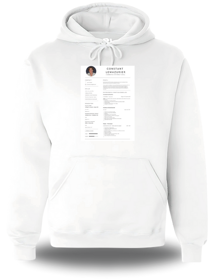 Sweatshirt CV personnalisé - Cherche 1 Emploi