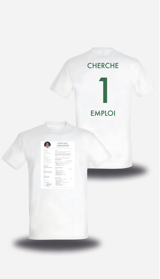 T-Shirt CV personnalisé - Cherche 1 Emploi