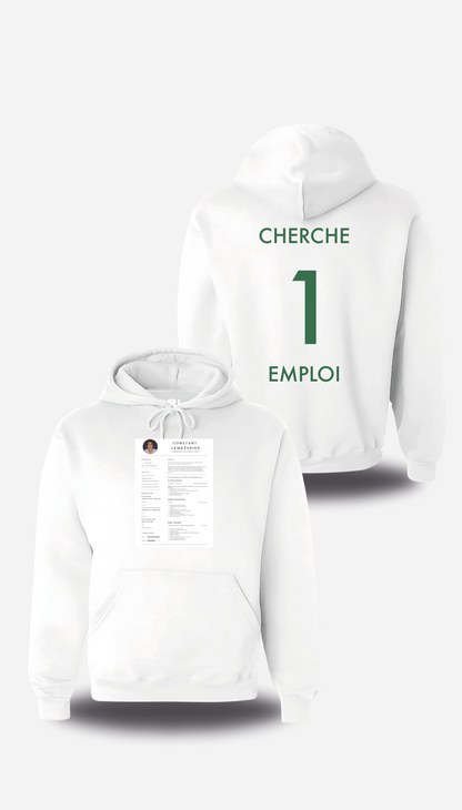 Sweatshirt CV personnalisé - Cherche 1 Emploi