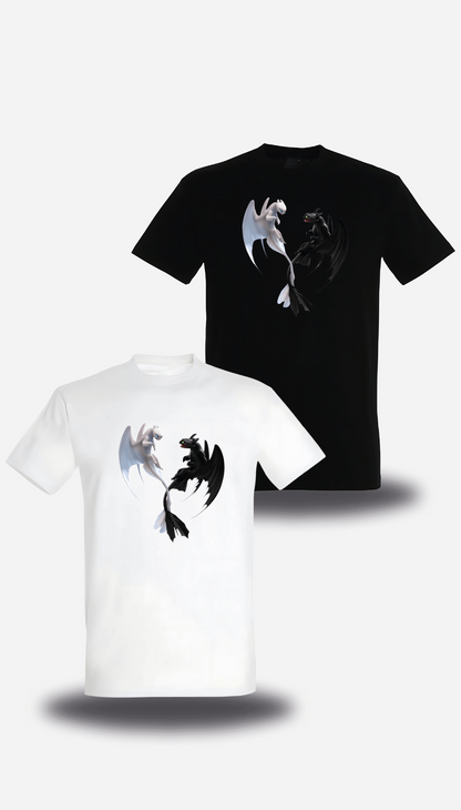 T-Shirt Dragon 3 Krokmou et Furie Éclair