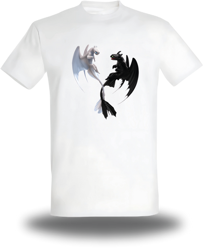 T-Shirt Dragon 3 Krokmou et Furie Éclair