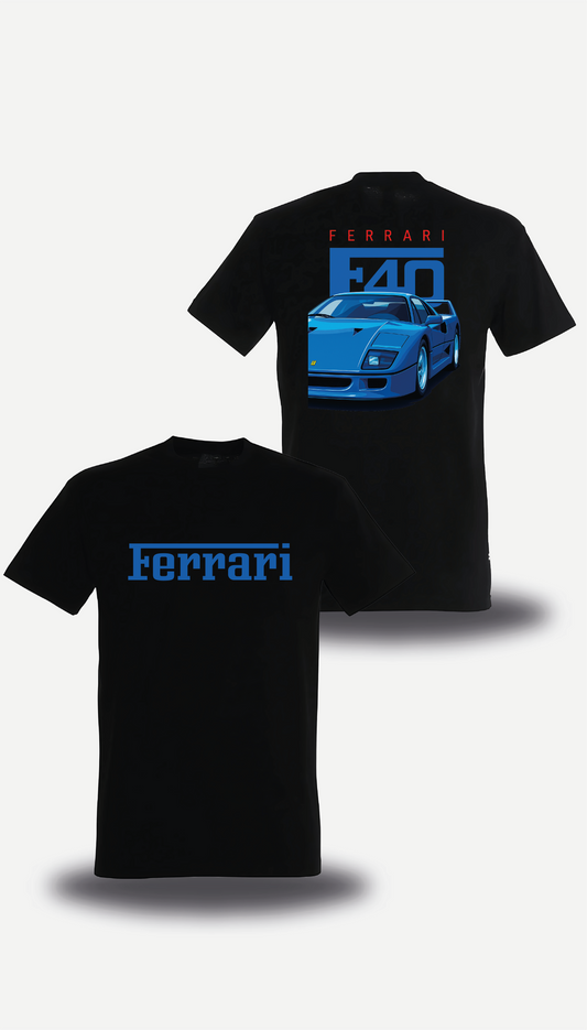 T-Shirt Ferrari Bleu