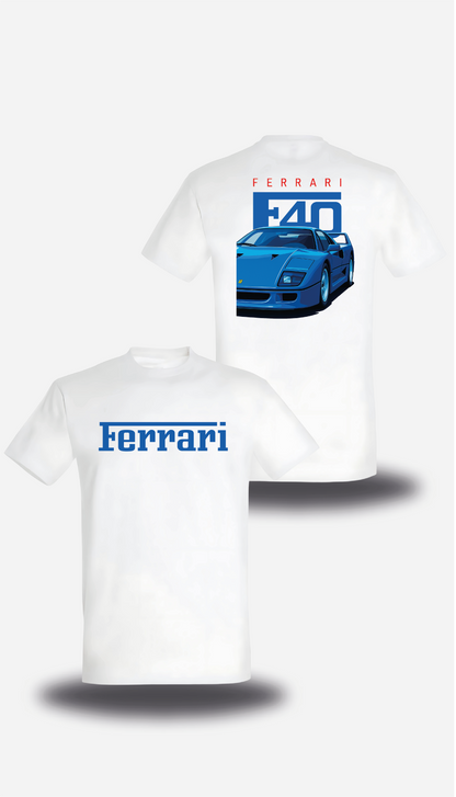 T-Shirt Ferrari Bleu