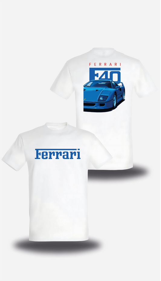 T-Shirt Ferrari Bleu