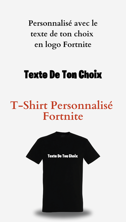 T-Shirt logo Fortnite personnalise