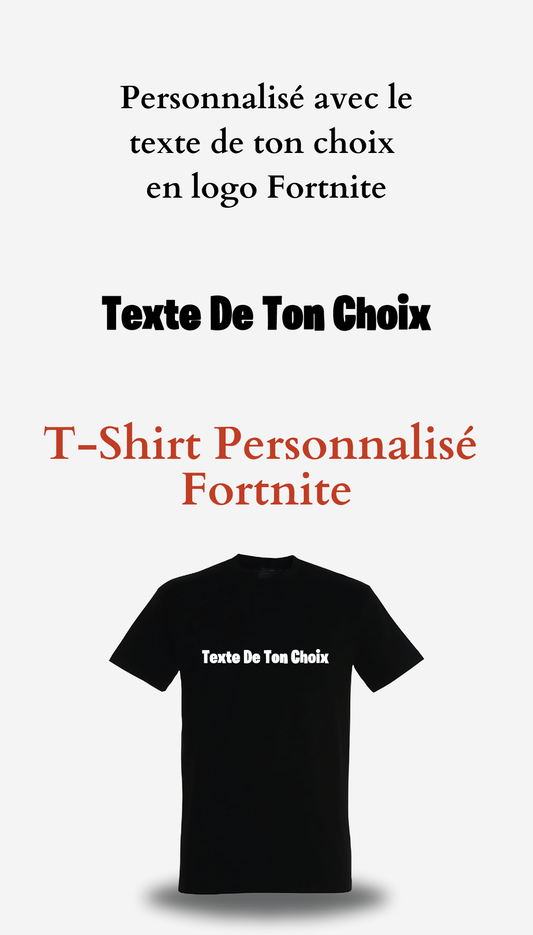 T-Shirt logo Fortnite personnalise