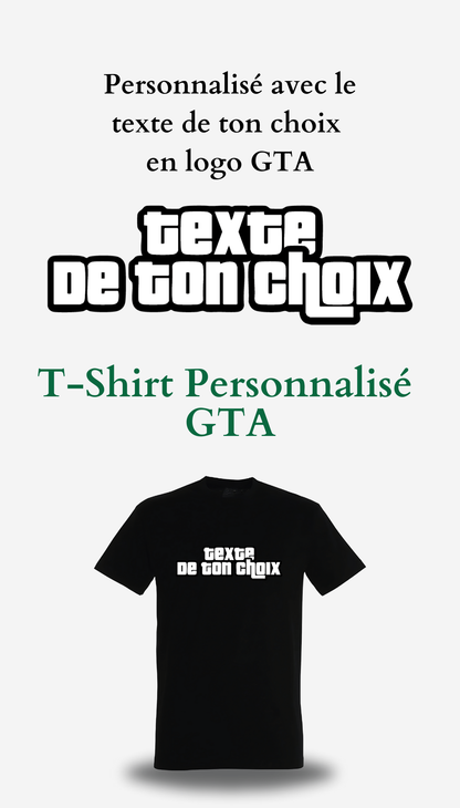 T-Shirt logo GTA personnalise - Grand Theft Auto