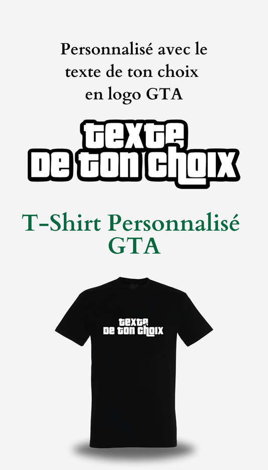 T-Shirt logo GTA personnalise - Grand Theft Auto