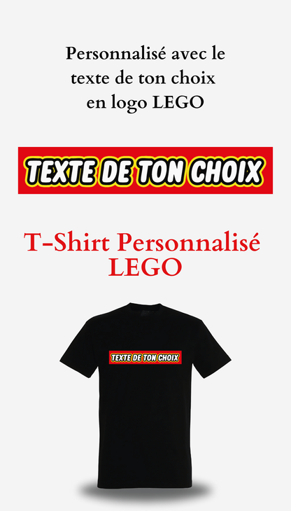 T-Shirt Lego personnalisable texte