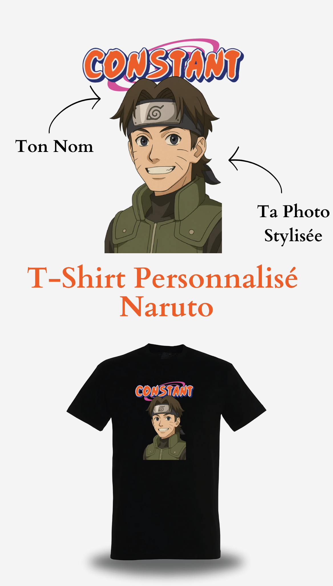 T-Shirt Naruto personnalise