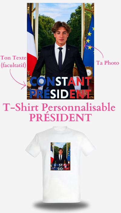 T-shirt personnalisé Président