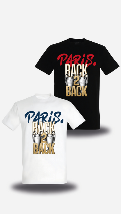 T-shirt PSG Back 2 Back Champions d'Europe