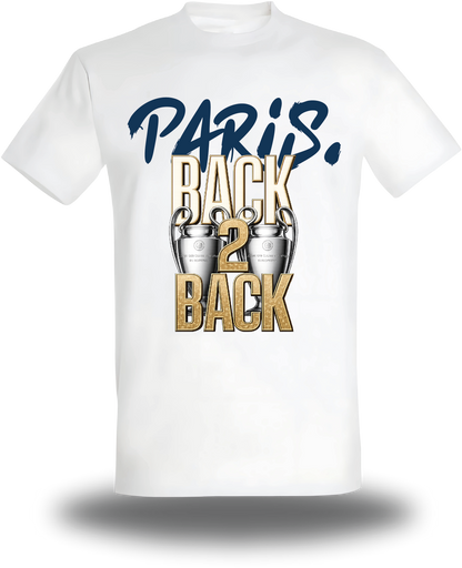 T-shirt PSG Back 2 Back Champions d'Europe