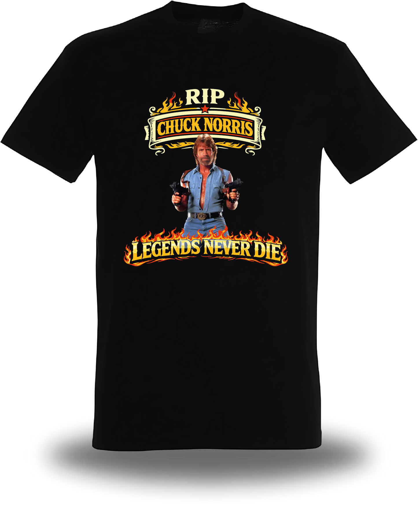 T-Shirt Chuck Norris RIP - Legends Never Die