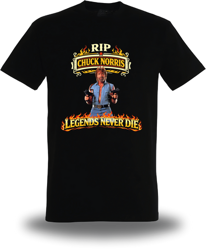 T-Shirt Chuck Norris RIP - Legends Never Die