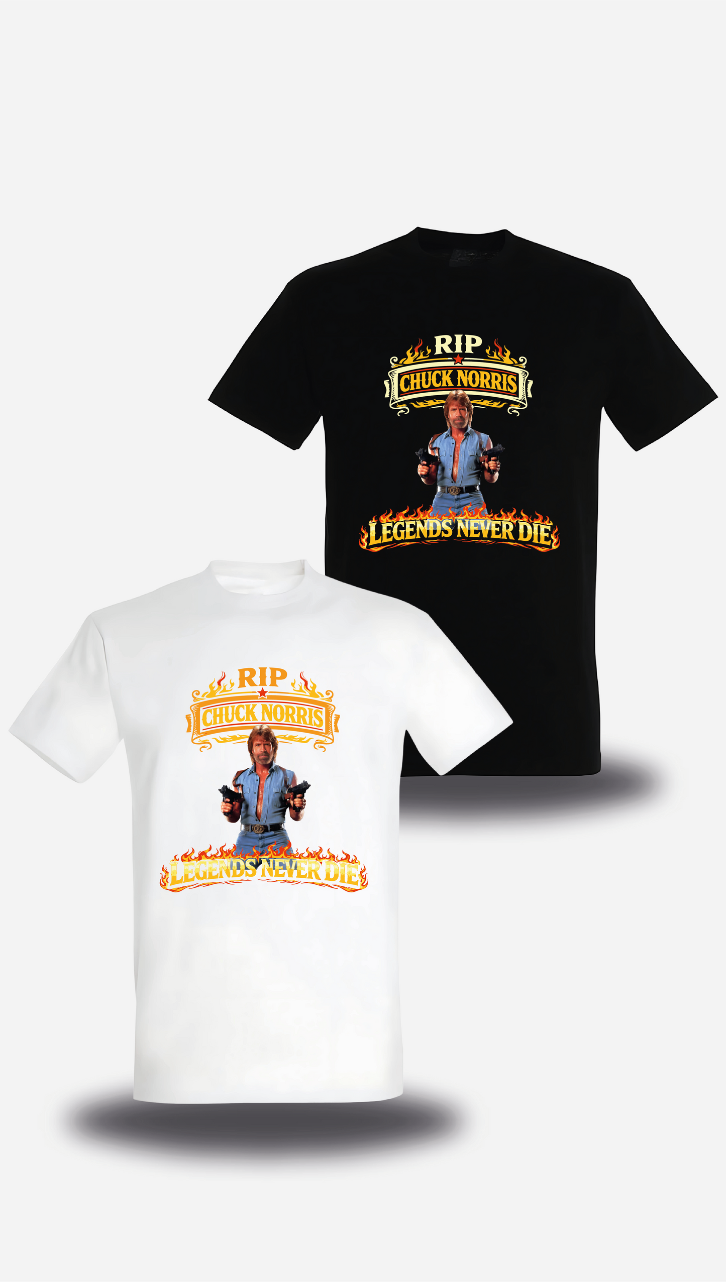 T-Shirt Chuck Norris RIP - Legends Never Die