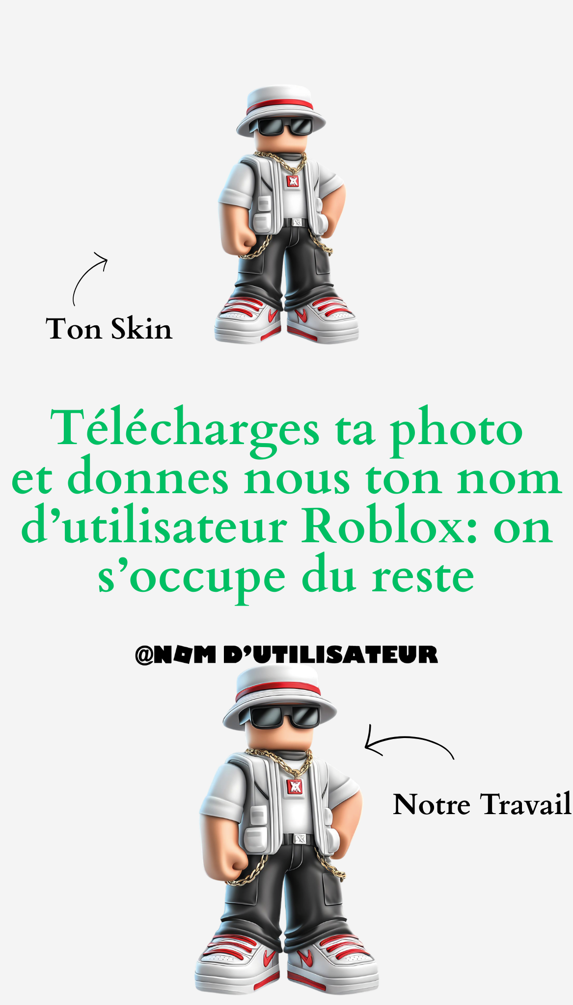 Sweatshirt Roblox personnalisable Skin