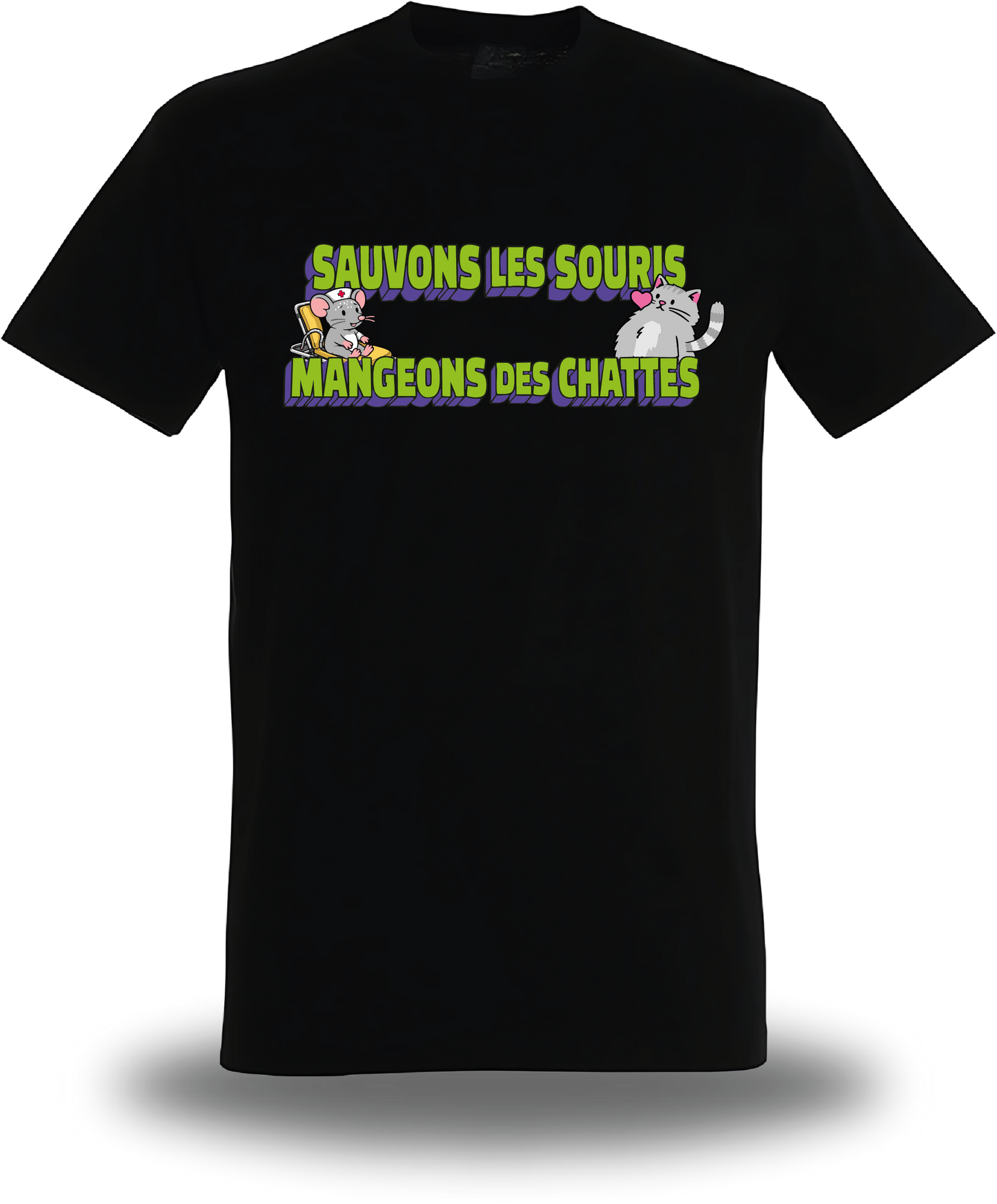T-shirt Sauvons les Souris, Mangeons des Chattes