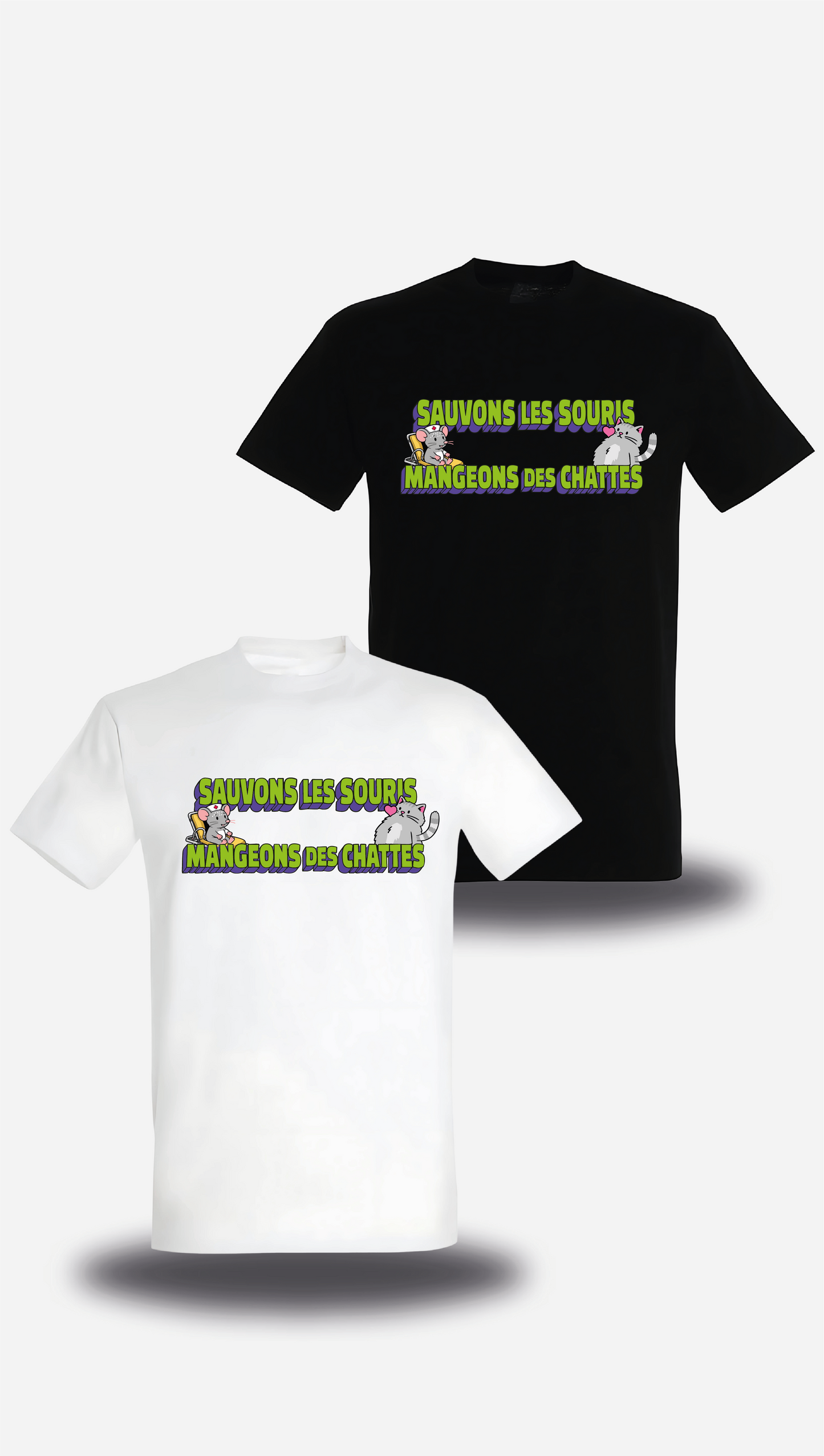 T-shirt Sauvons les Souris, Mangeons des Chattes