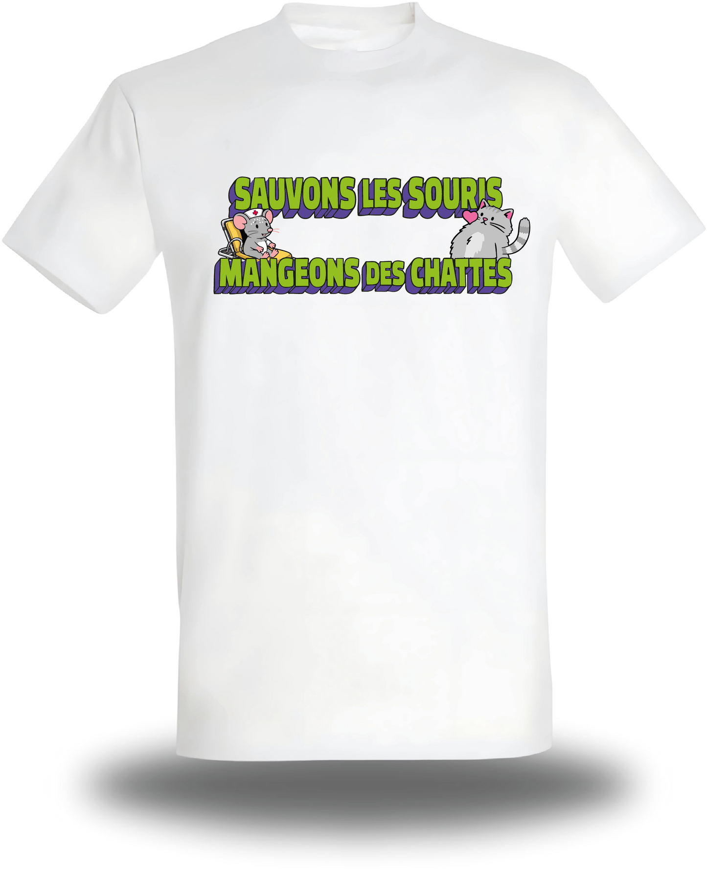 T-shirt Sauvons les Souris, Mangeons des Chattes