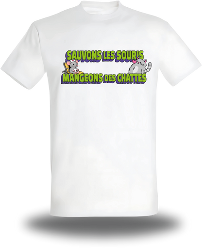 T-shirt Sauvons les Souris, Mangeons des Chattes