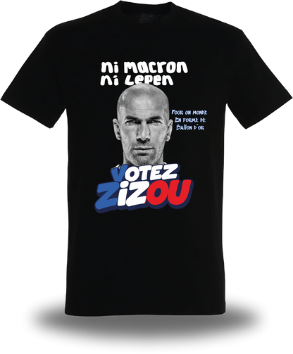 T-shirt Zidane 2026 - Votez Zizou