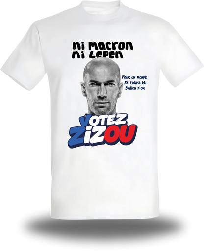T-shirt Zidane 2026 - Votez Zizou