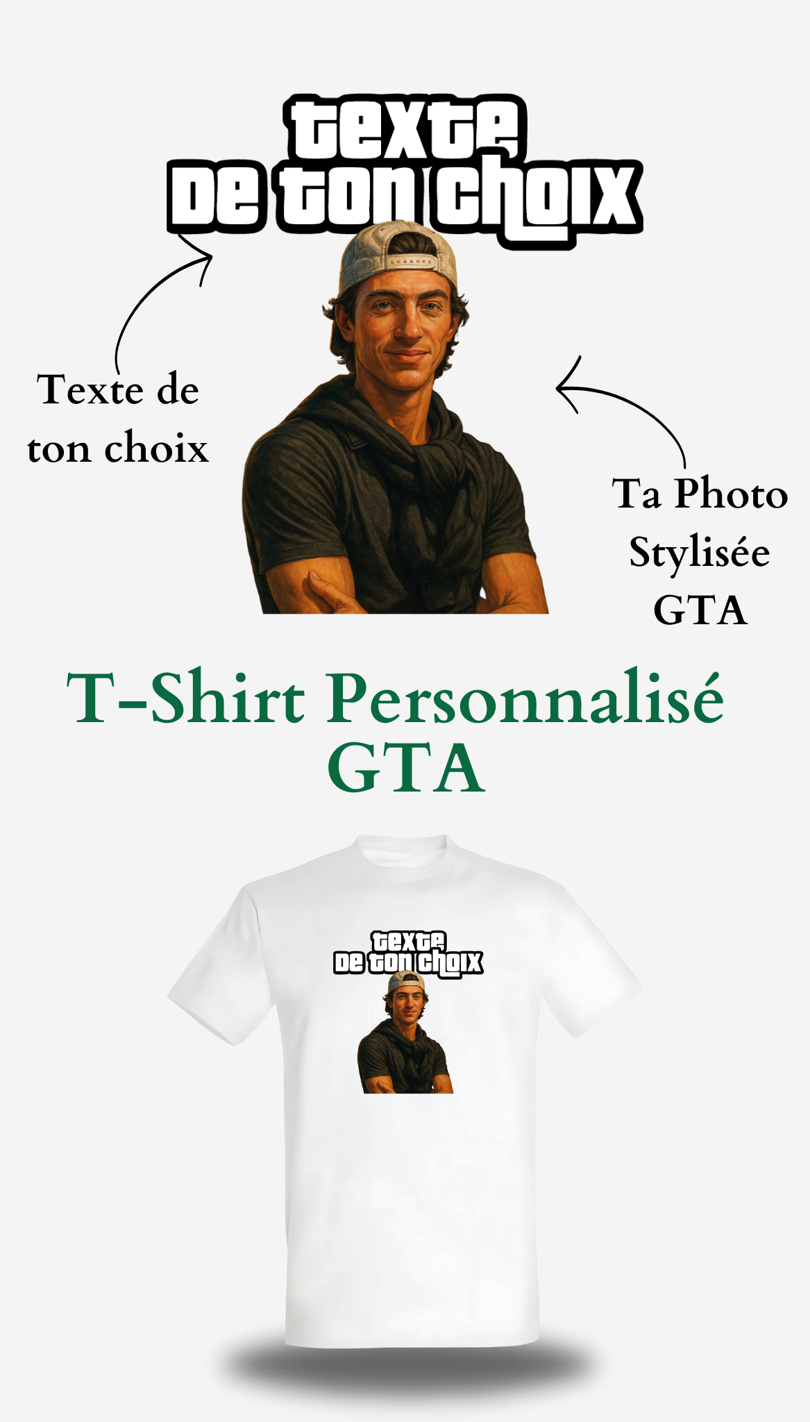 T-Shirt GTA personnalise - Grand Theft Auto
