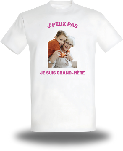 T-Shirt Grand-Mère personnalisé - J'peux pas je suis grand-mère