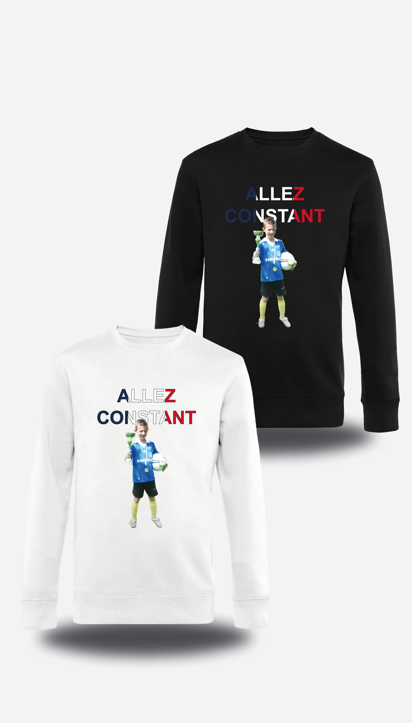 T-Shirt Fan personnalisable photo + texte "allez (nom de ton choix)"