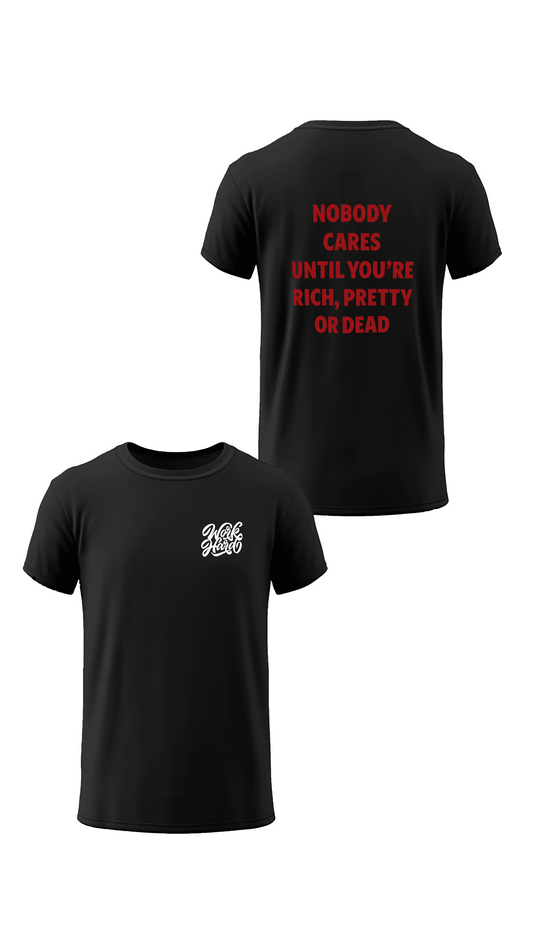 T-SHIRT Nobody cares, work harder, design communauté et motivation
