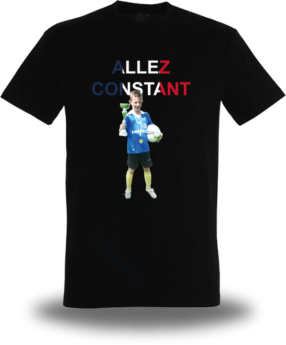 T-Shirt Fan personnalisable photo + texte "allez (nom de ton choix)"