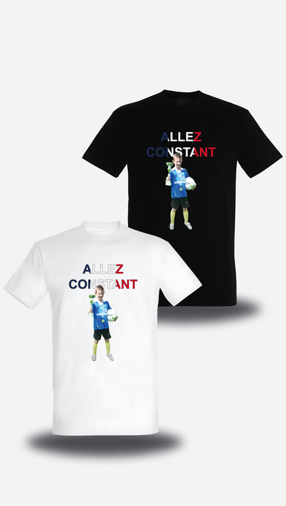 T-Shirt Fan personnalisable photo + texte "allez (nom de ton choix)"