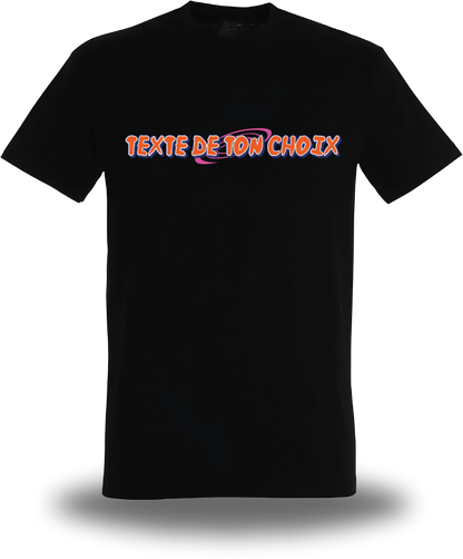 T-Shirt personnalise Naruto - personnalisation texte