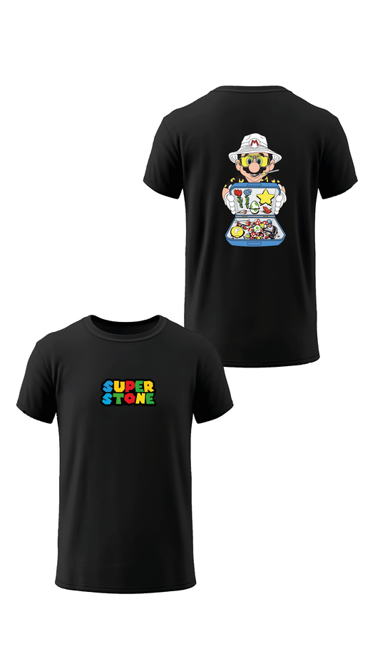 T-SHIRT Mario SuperStone (Las-Vegas Parano), design alcool et beauf