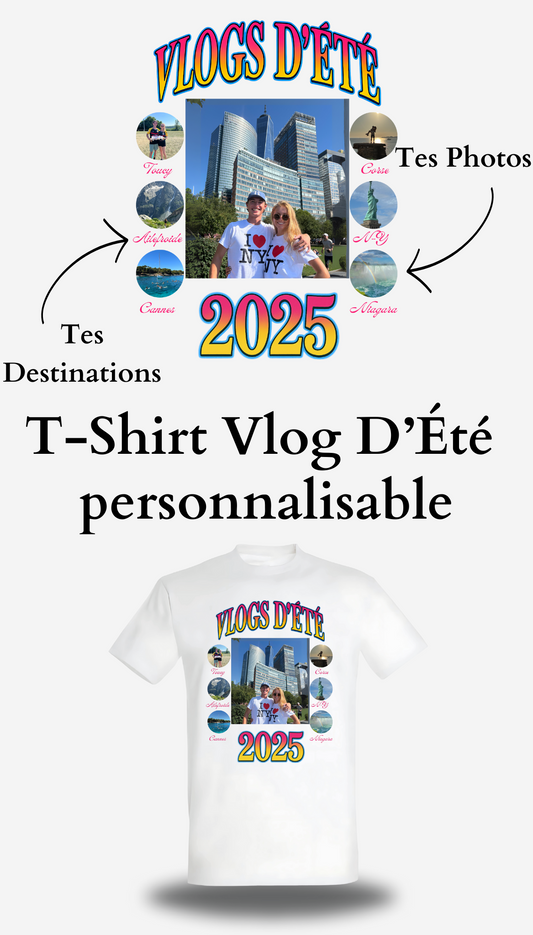 T-Shirt Vlog d'Août personnalisable - Lena Situations