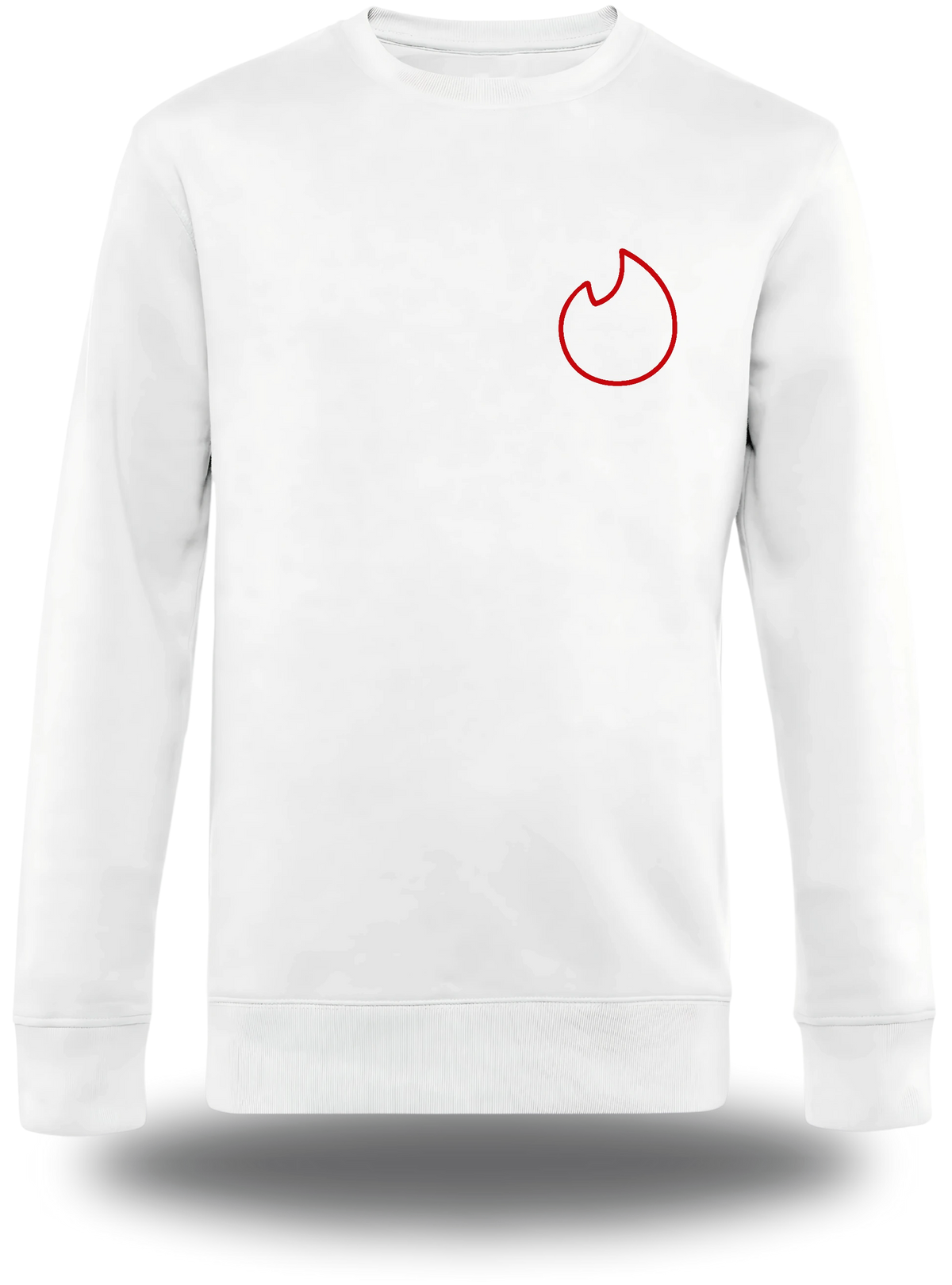 Pull col rond blanc If I Am Flirting With You Please Cooperate vu de face, design humour, humour beauf, humour hot, hot
