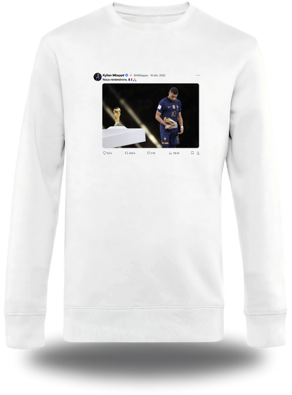Sweatshirt Mbappé Tweet "Nous reviendrons"