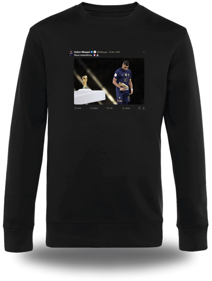 Sweatshirt Mbappé Tweet "Nous reviendrons"