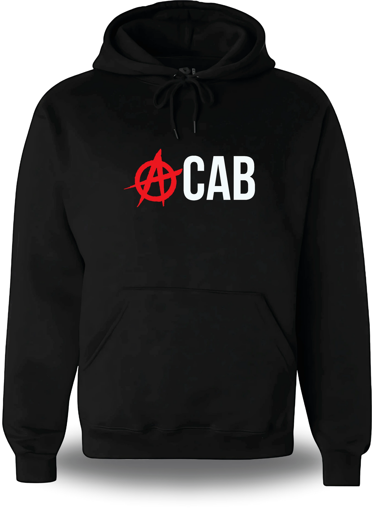 Sweatshirt à capuche noir « ACAB Anarchique » vu de face, design politique et manifestation