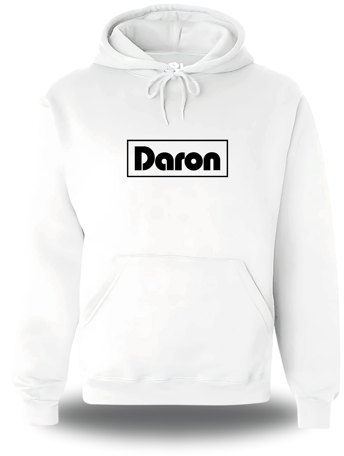 Sweatshirt à capuche blanc Daron vu de face, design amour, famille, papa, père
