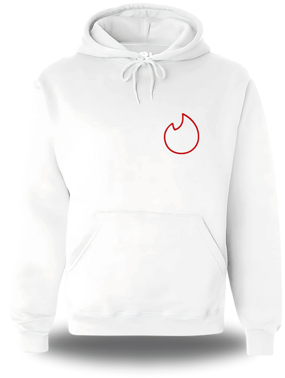 Sweatshirt à capuche blanc If I Am Flirting With You Please Cooperate vu de face, design humour, humour beauf, humour hot