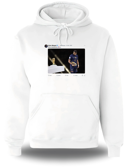 Sweatshirt Mbappé Tweet "Nous reviendrons"