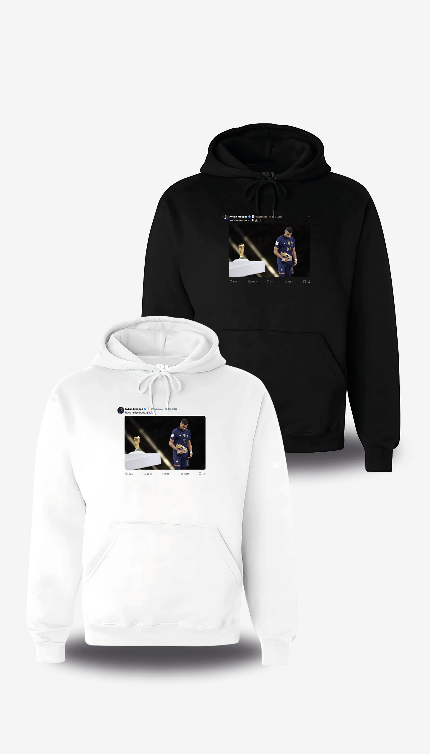Sweatshirt Mbappé Tweet "Nous reviendrons"