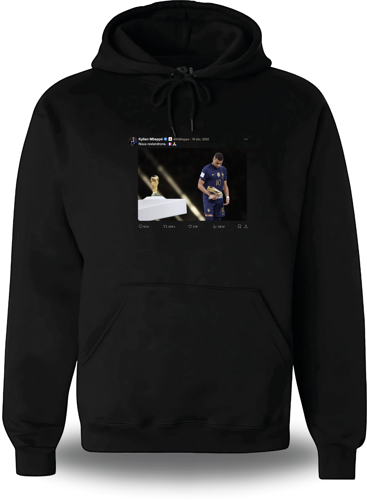 Sweatshirt Mbappé Tweet "Nous reviendrons"