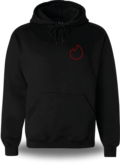 Sweatshirt à capuche noir Mon Ere Dating Est Terminée vu de face, design humour, amour, punch, humour beauf