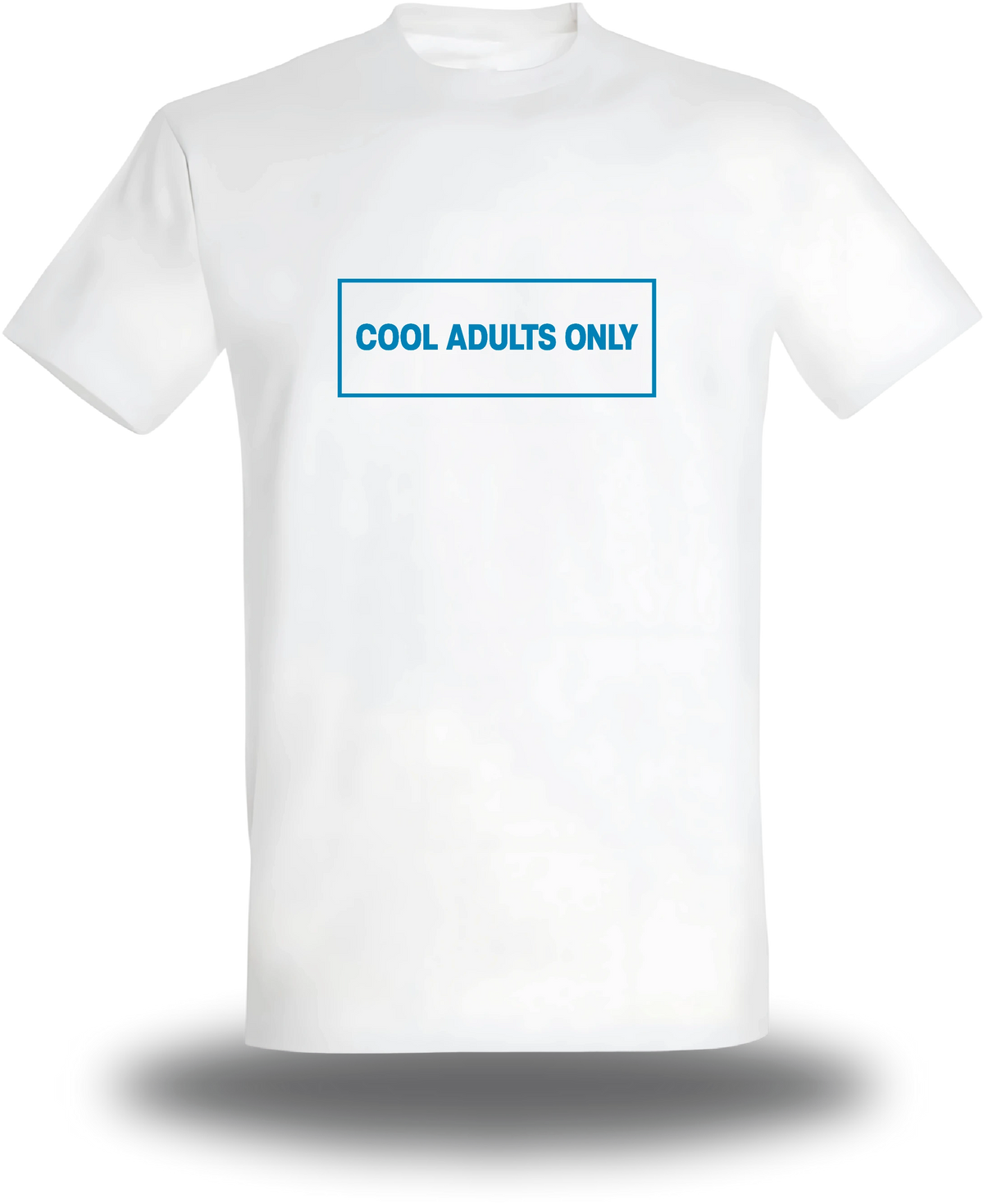 T-shirt blanc Cool Adults Only vu de face, design amour, humour, papa, grand parent