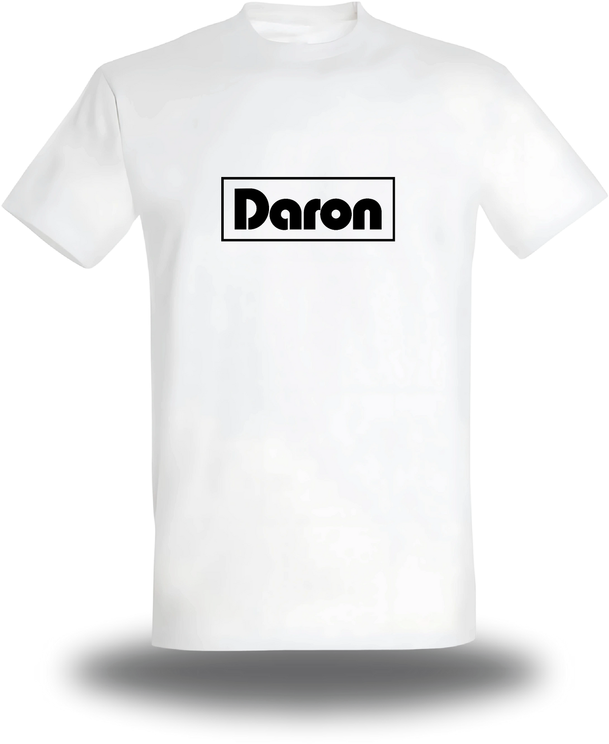 T-shirt blanc Daron vu de face, design amour, famille, papa, père