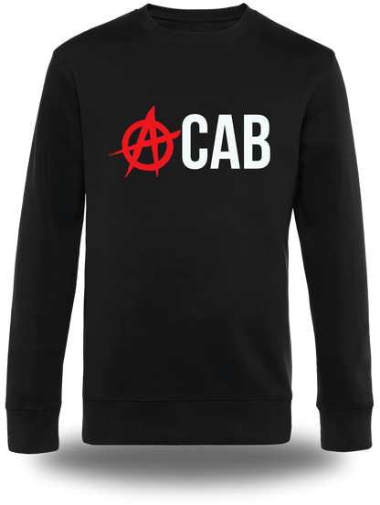 T-shirt manches longues noir « ACAB Anarchique » vu de face, design politique et manifestation
